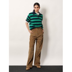 Striped cotton polo shirt