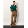 Striped cotton polo shirt