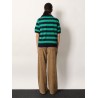 Striped cotton polo shirt