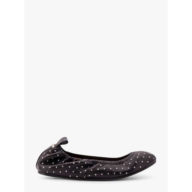 Leather ballerinas with stud detail