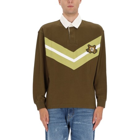 POLO SHIRT WITH COLLEGE STYLE LOGO