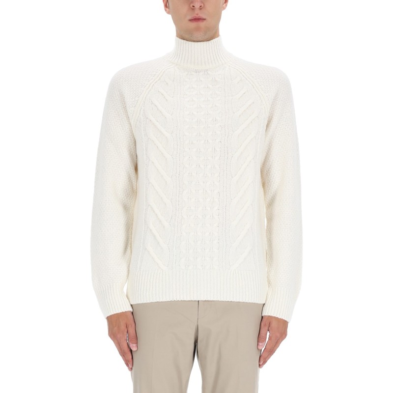 "L-HECTOR" CABLE-KNIT SWEATER