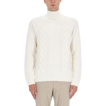 "L-HECTOR" CABLE-KNIT SWEATER