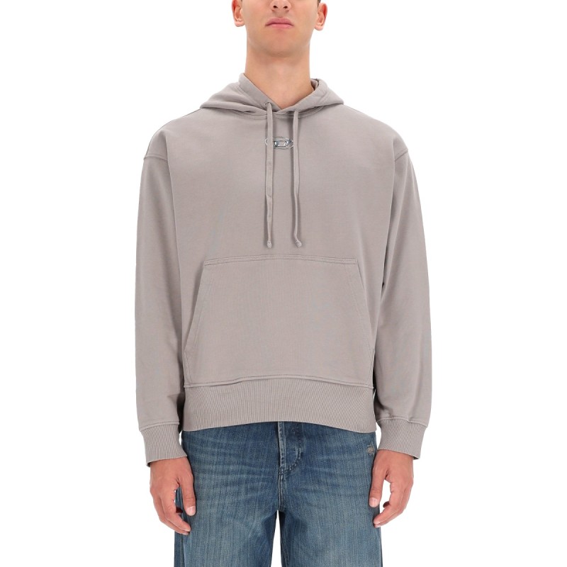 SWEATSHIRT WITH LOGO AND HOOD