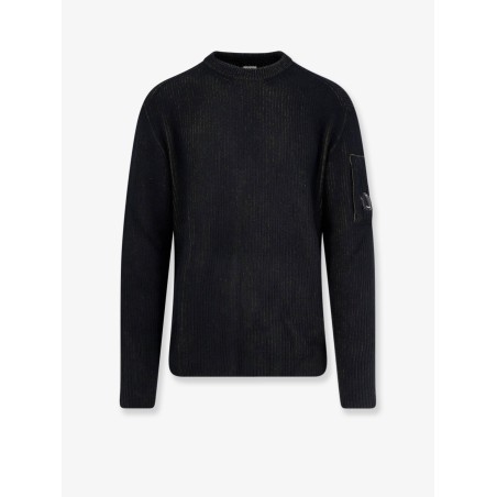 Fleece knit ribbed sweater