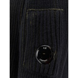 Fleece knit ribbed sweater