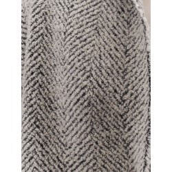 Bouclé coat with herringbone pattern