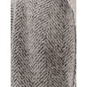 Bouclé coat with herringbone pattern