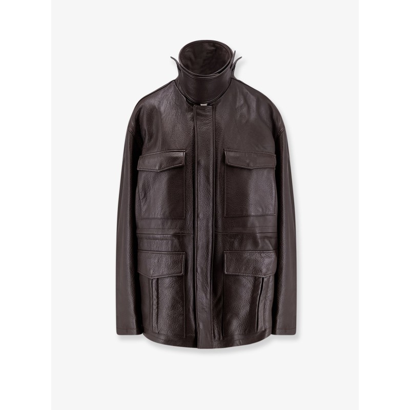 Long leather jacket