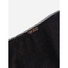 Lurex thong tripack with lace trim