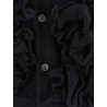 Wool cardigan with ruffled detail