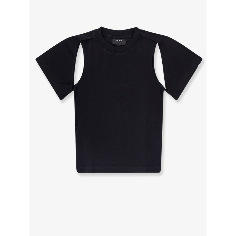 Cotton T-shirt with cut out details