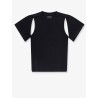 Cotton T-shirt with cut out details