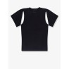 Cotton T-shirt with cut out details