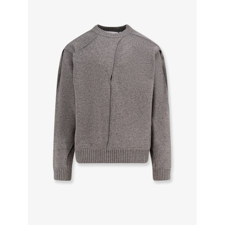 Wool blend sweater with overlapping panels
