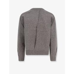 Wool blend sweater with overlapping panels