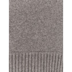 Wool blend sweater with overlapping panels