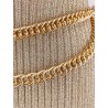 Ribbed lurex knit midi dress