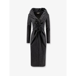 Wool blend midi dress