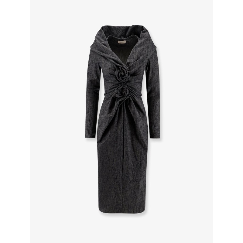 Wool blend midi dress