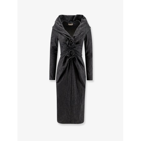 Wool blend midi dress