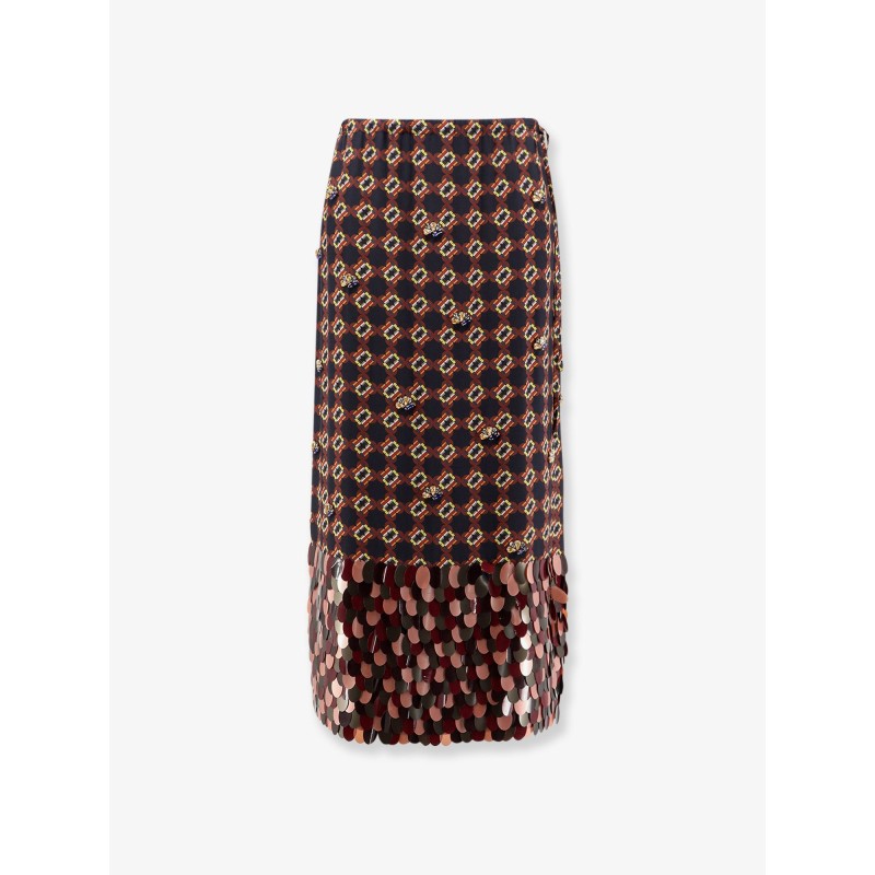 Silk skirt with sequins