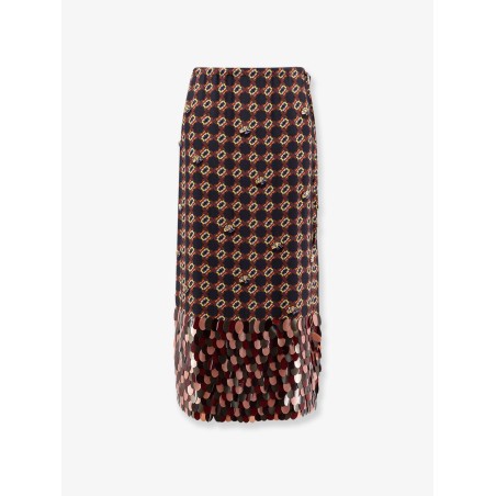 Silk skirt with sequins