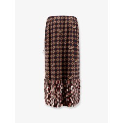 Silk skirt with sequins