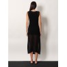Ladder cotton blend dress