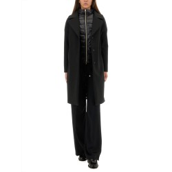 WOOL COAT WITH TECHNICAL BIB