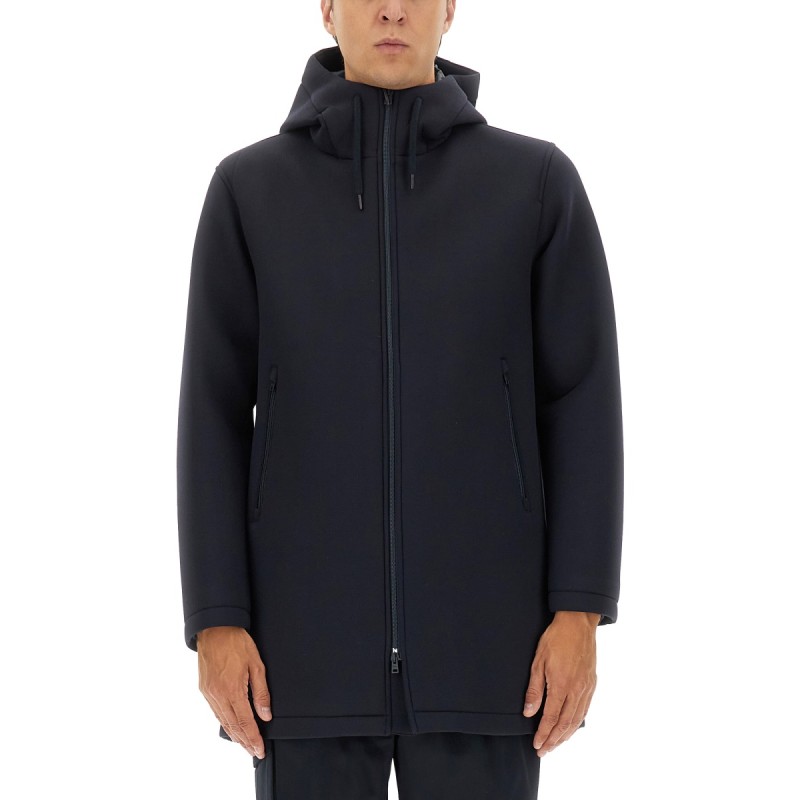 LONG PARKA IN THREE LAYERS "SCUBA"