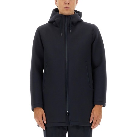 LONG PARKA IN THREE LAYERS "SCUBA"