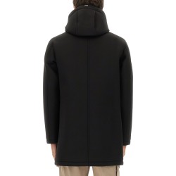 LONG PARKA IN THREE LAYERS "SCUBA"