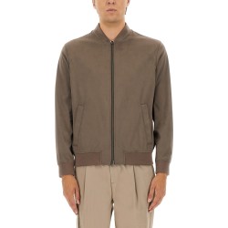 "RESORT" BOMBER JACKET IN SUEDE ALTERNATIVES