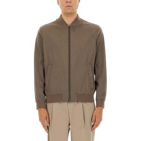 "RESORT" BOMBER JACKET IN SUEDE ALTERNATIVES
