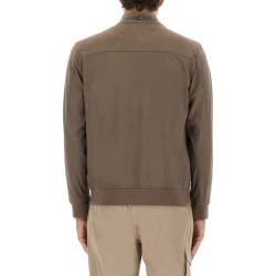 "RESORT" BOMBER JACKET IN SUEDE ALTERNATIVES