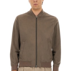 "RESORT" BOMBER JACKET IN SUEDE ALTERNATIVES