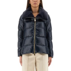 DOWN JACKET WITH LINED COLLAR