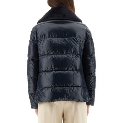 DOWN JACKET WITH LINED COLLAR