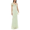LONG DRESS WITH FLORAL APPLIQUÉS
