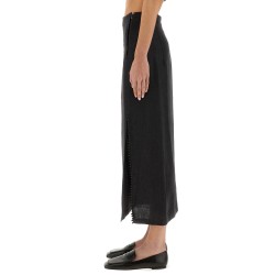 LINEN SKIRT WITH SLIT