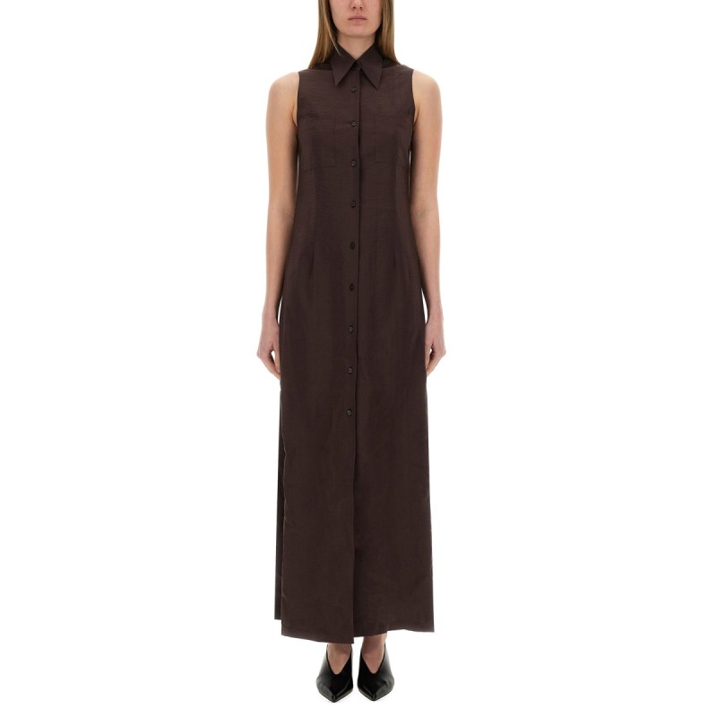 SILK CANVAS CHEMISIER DRESS