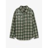 Shirt with check pattern and all-over studs