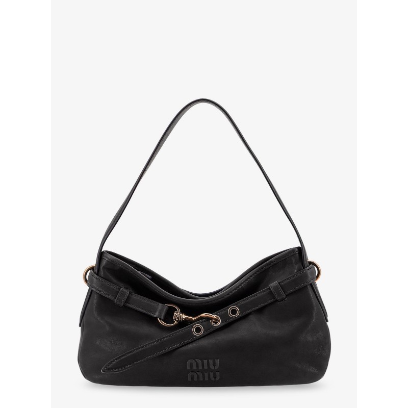 Aviator leather shoulder bag