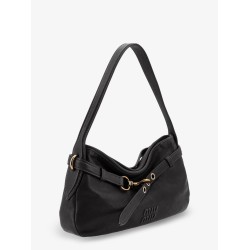 Aviator leather shoulder bag