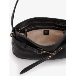 Aviator leather shoulder bag