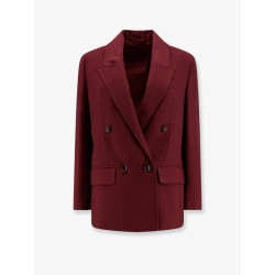 Double-breasted wool blend blazer