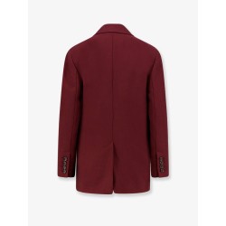 Double-breasted wool blend blazer