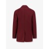 Double-breasted wool blend blazer