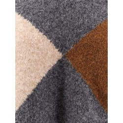 Wool and alpaca blend diamond-patterned sweater
